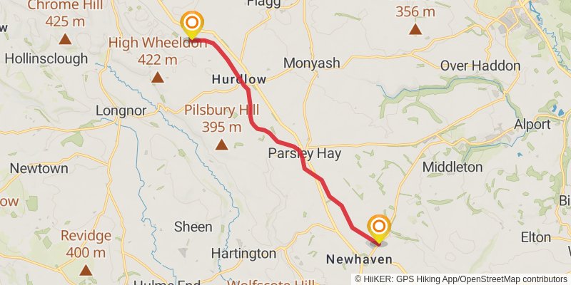 High Peak Trail stage 2 Map