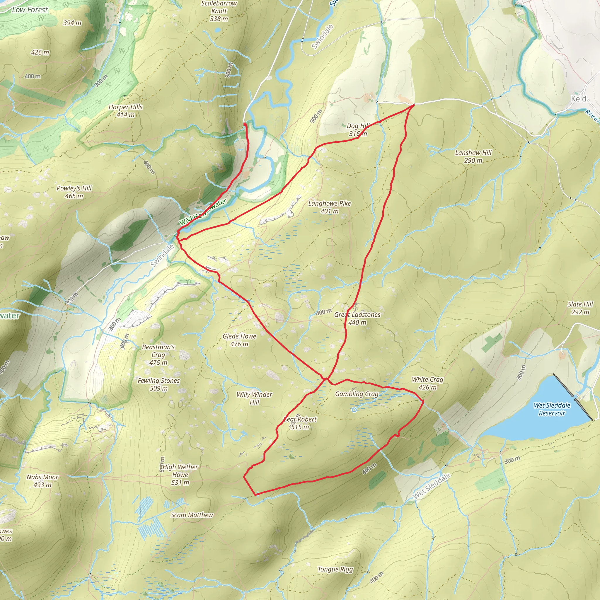 Seat Robert and Dog Hill Loop mobile static map