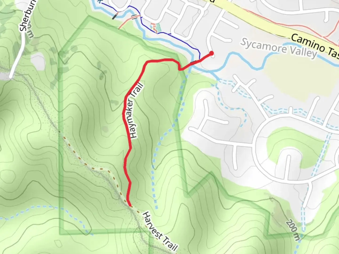 An image depicting the trail Haymaker Trail and its surrounding area.