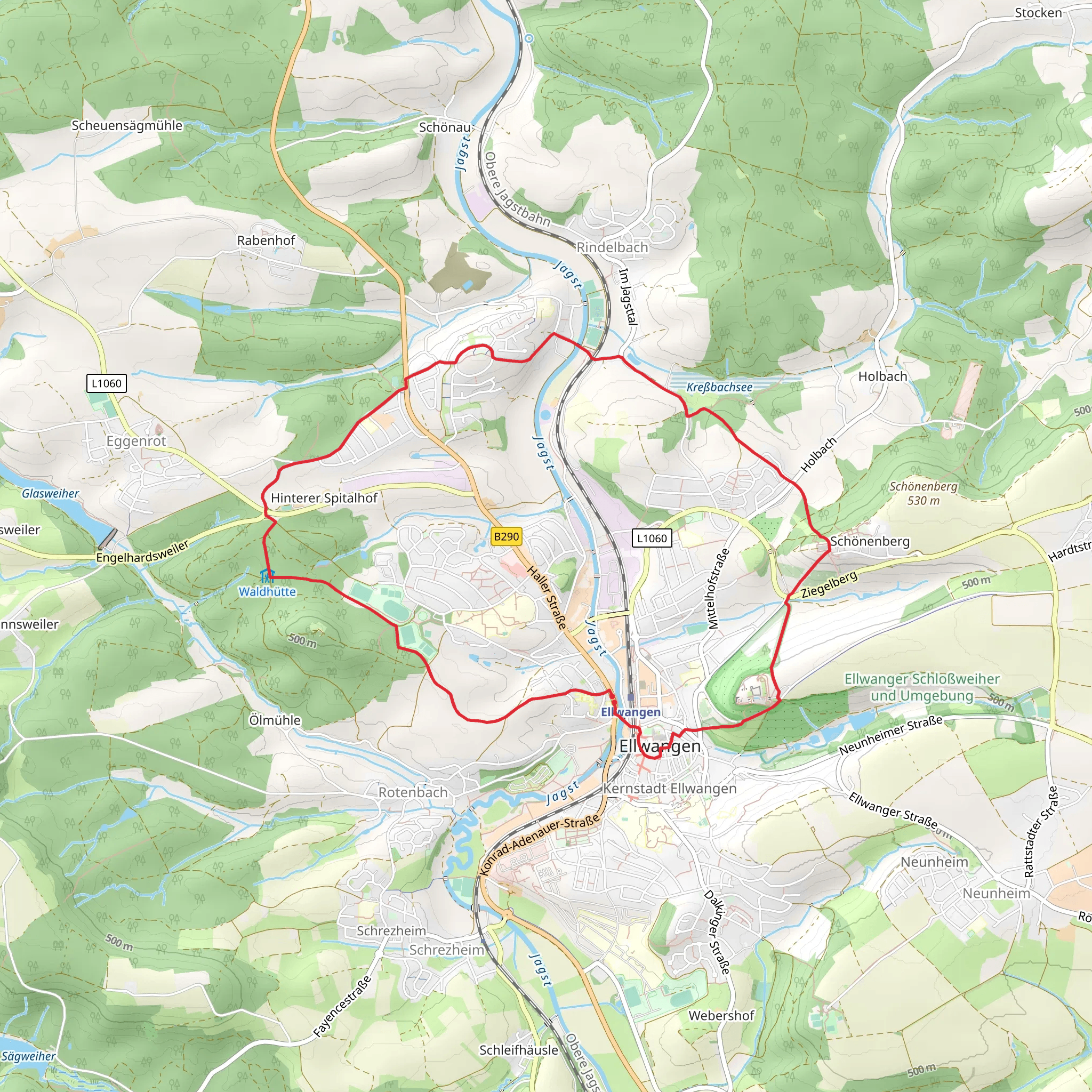 Kressbachsenn via Jagststeig mobile static map