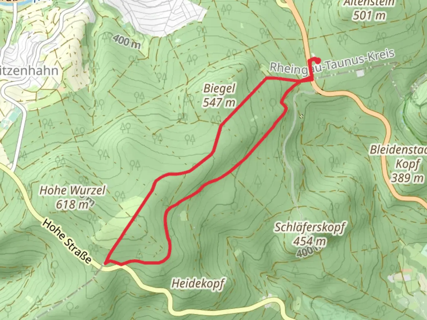An image depicting the trail Rundwanderweg Fuchs Loop and its surrounding area.
