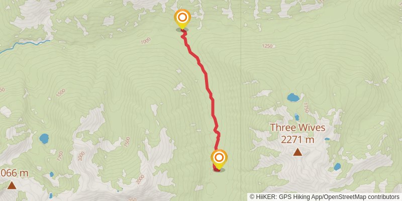 Rainbow Lake and South Fork Trail via Bridge Creek Trail stage 2 Map