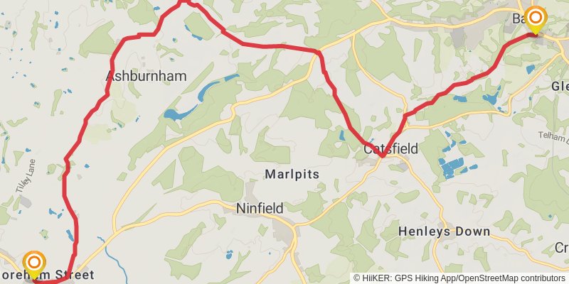 Plymouth to Dover Walk stage 34 Map