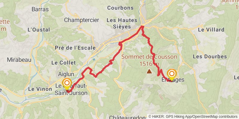 Route Napoléon stage 7 Map