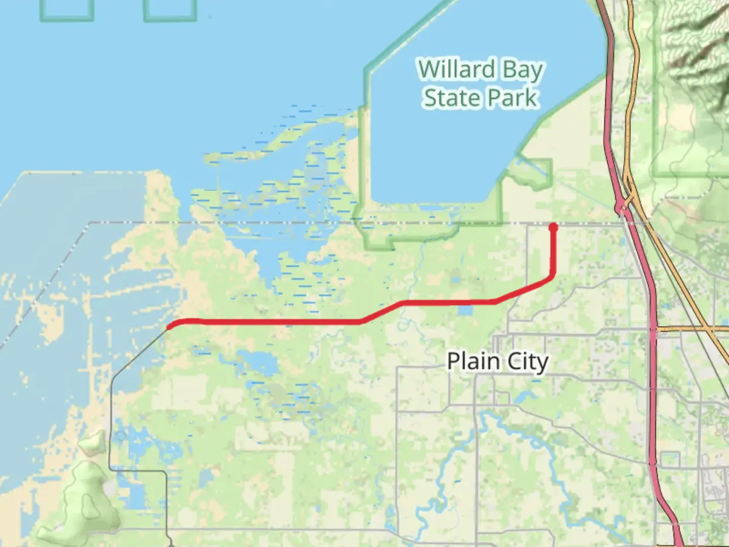 An image depicting the trail Weber Pathways Rail Trail and its surrounding area.