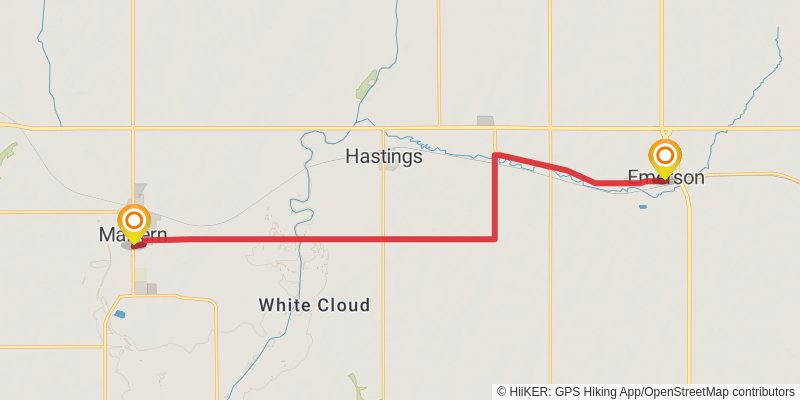 American Discovery Trail North Route stage 162 Map