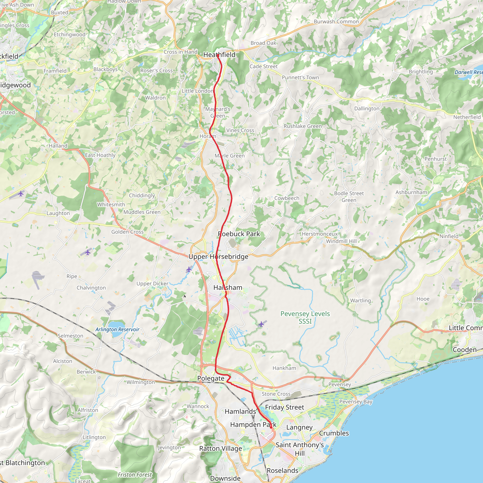 Cuckoo Trail mobile static map