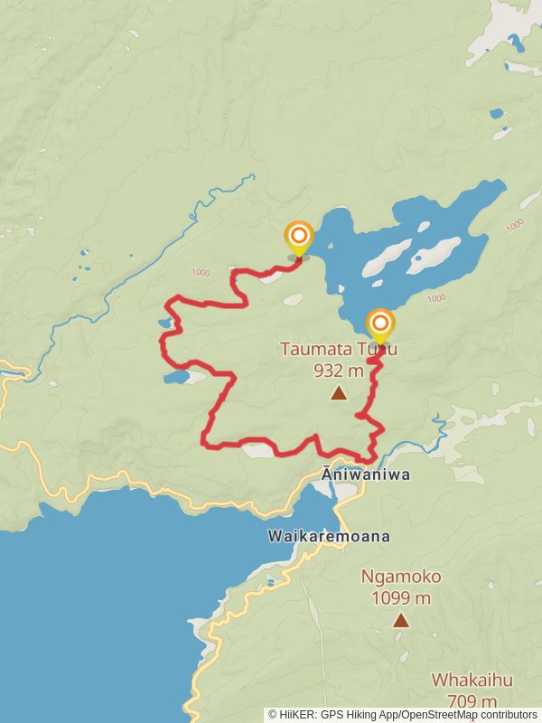Map of Ruapani Circuit Track, Whakatane