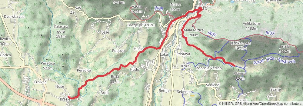 Karavanke Trail - Overall Trail stage 5 Map