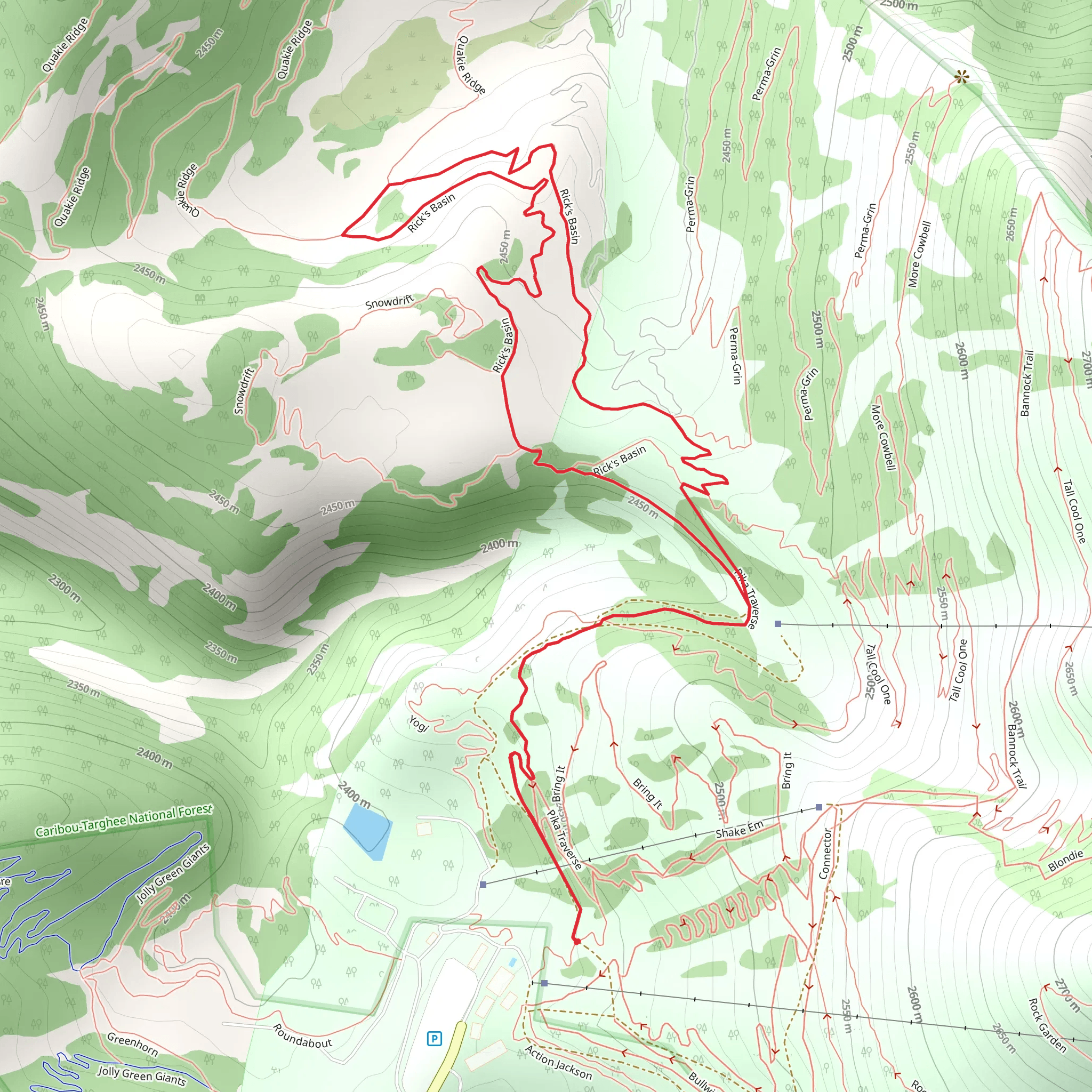 Rick's Basin Loop mobile static map
