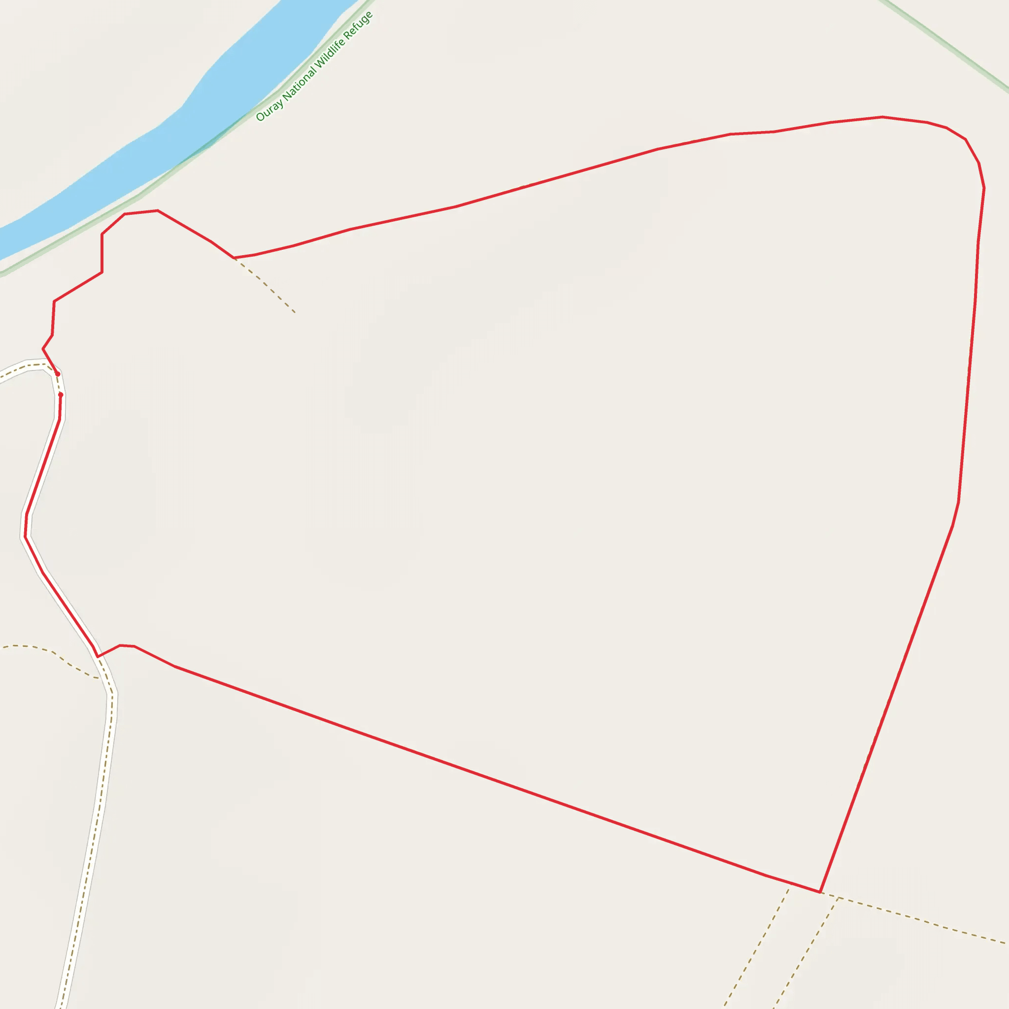 Loop beside Ouray National Fish Hatchery mobile static map