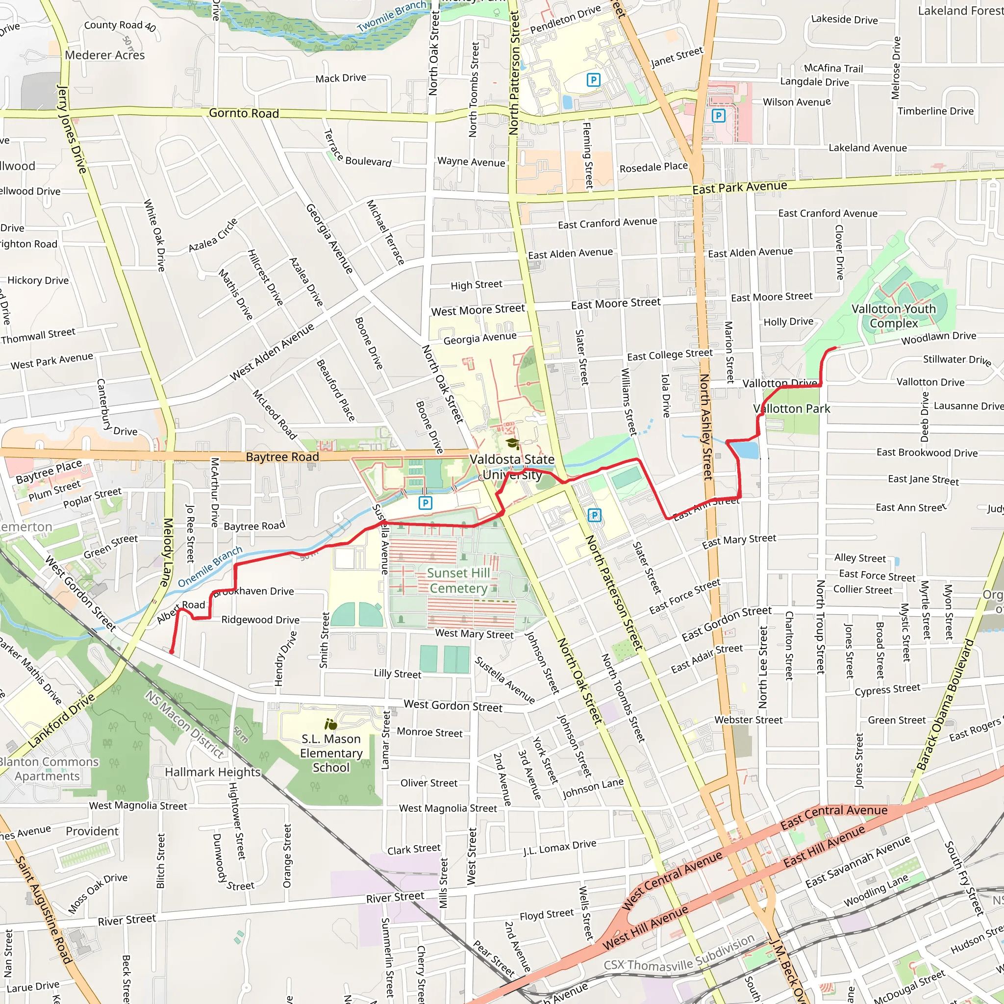 Azalea City Trail mobile static map