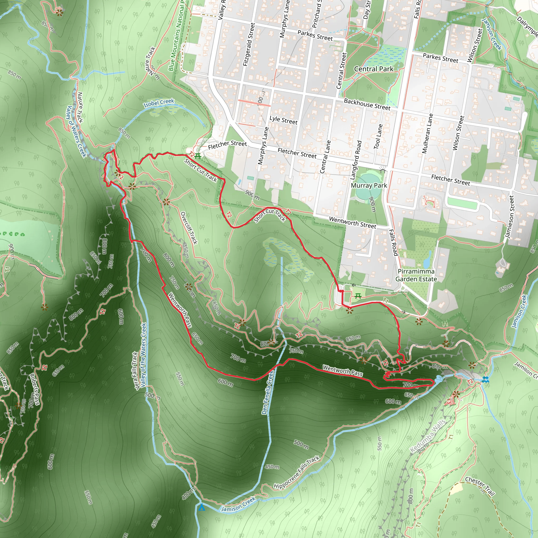 Wentworth Pass Loop Walking Track mobile static map
