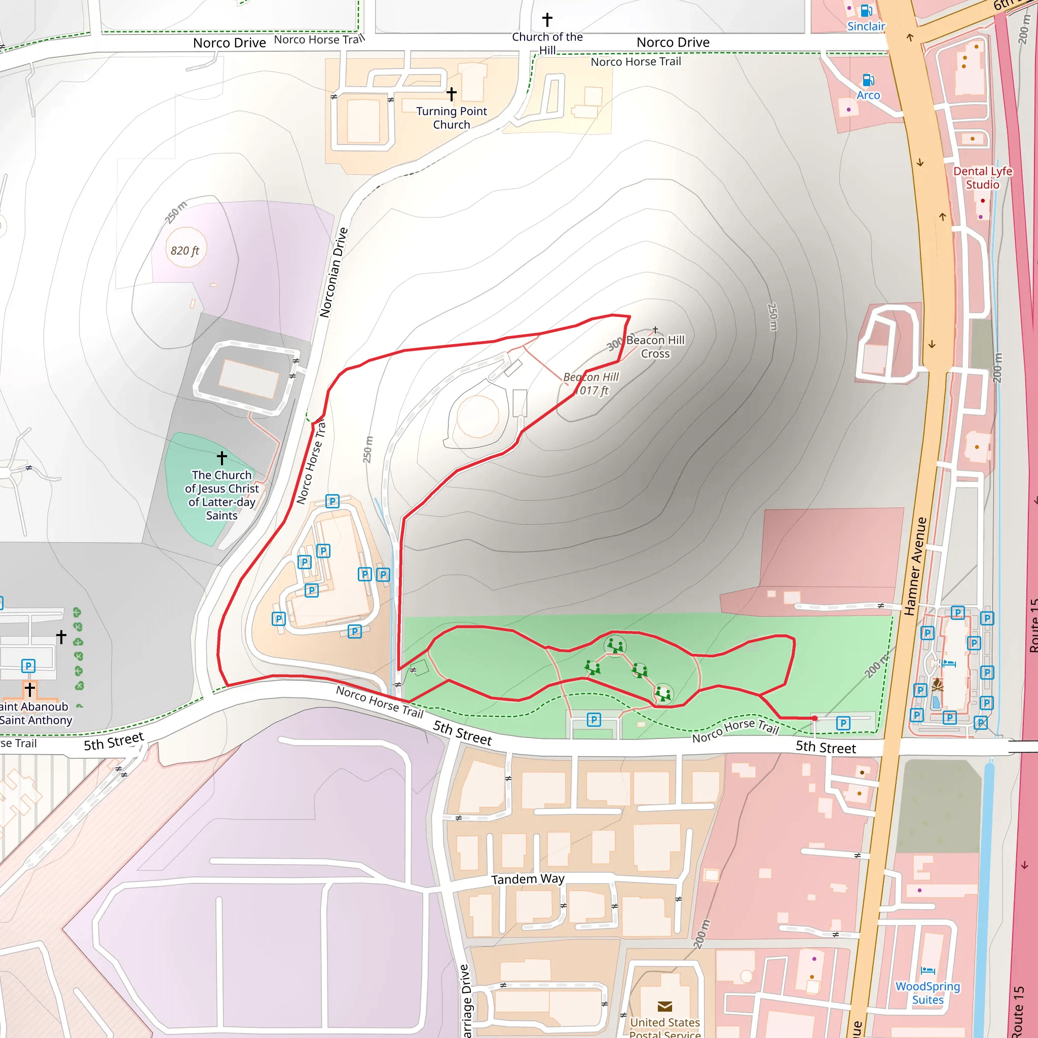 Beacon Hill Loop mobile static map