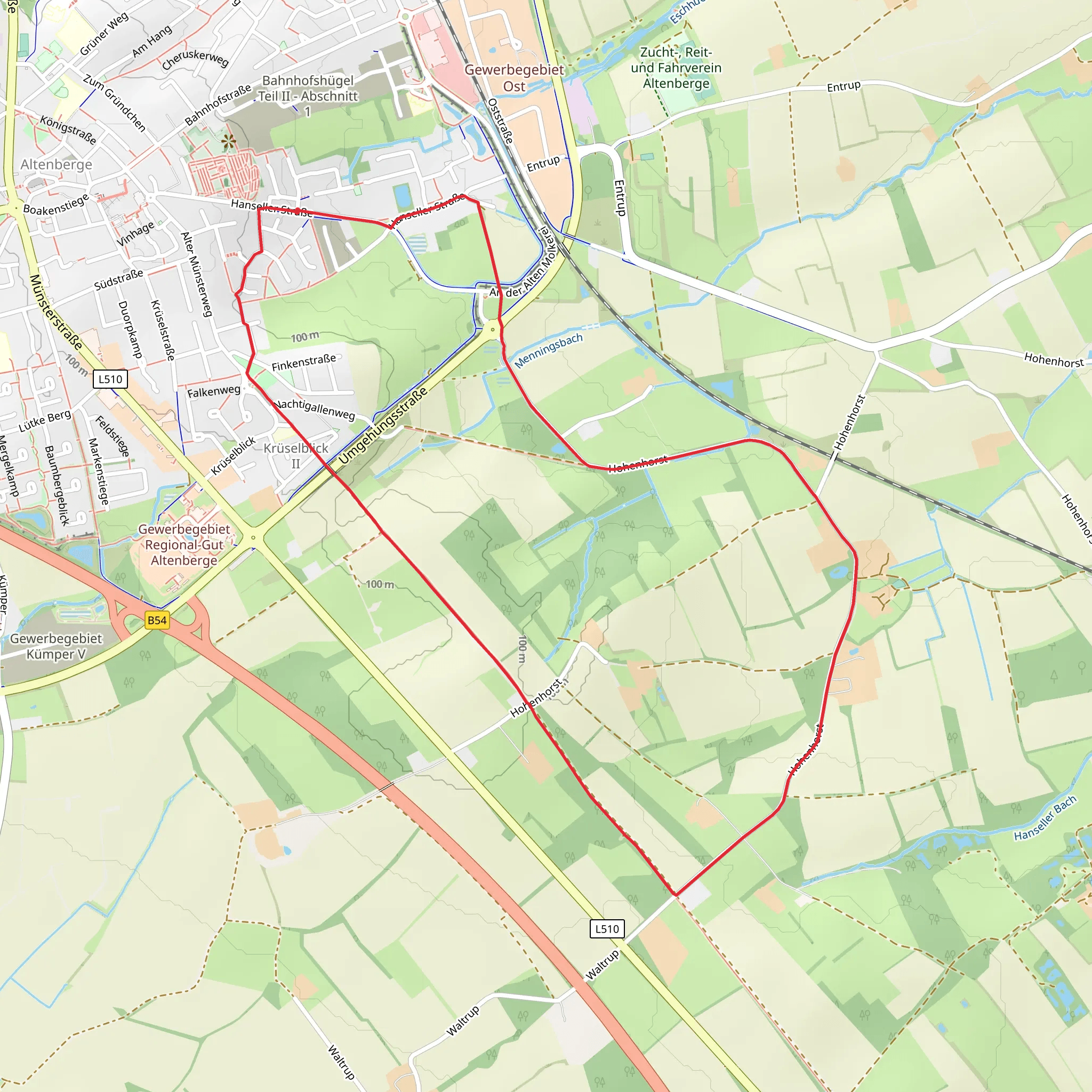 Kruesellinde Loop mobile static map