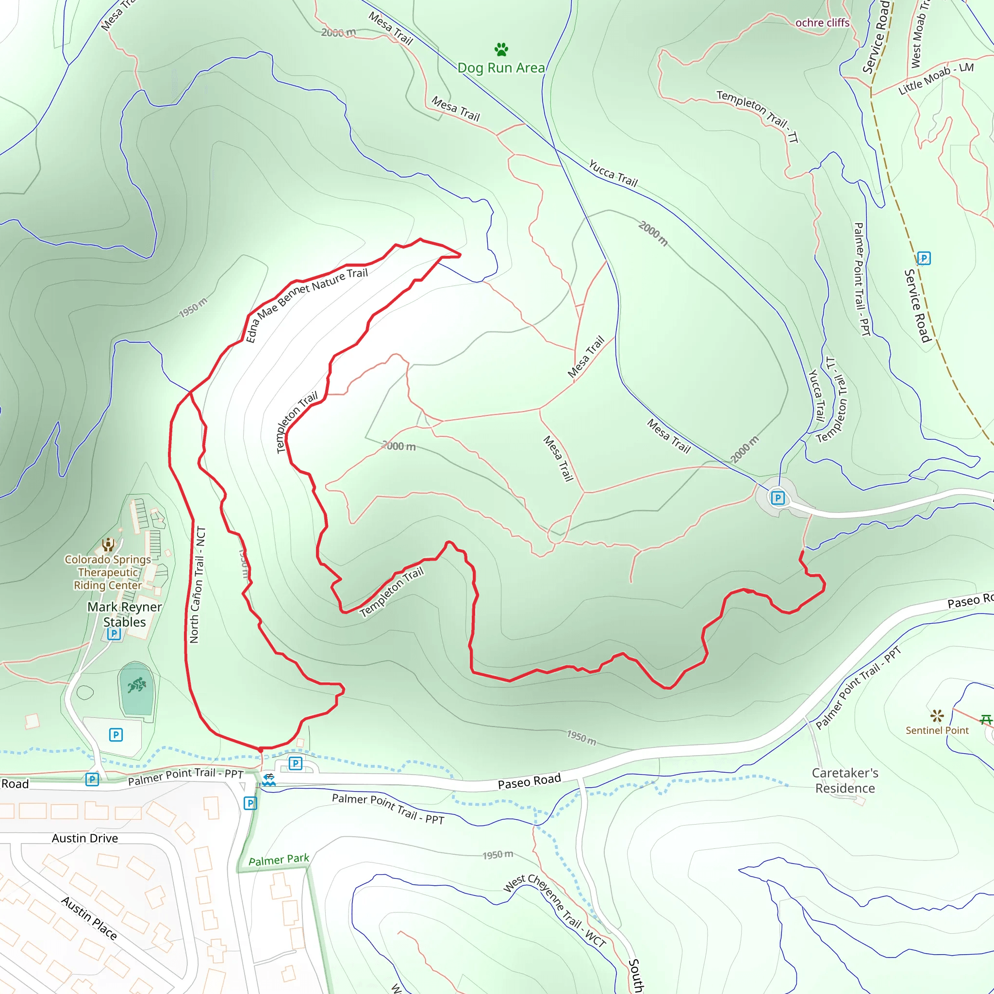 Edna Mae Bennet Nature and Templeton Loop Trail mobile static map
