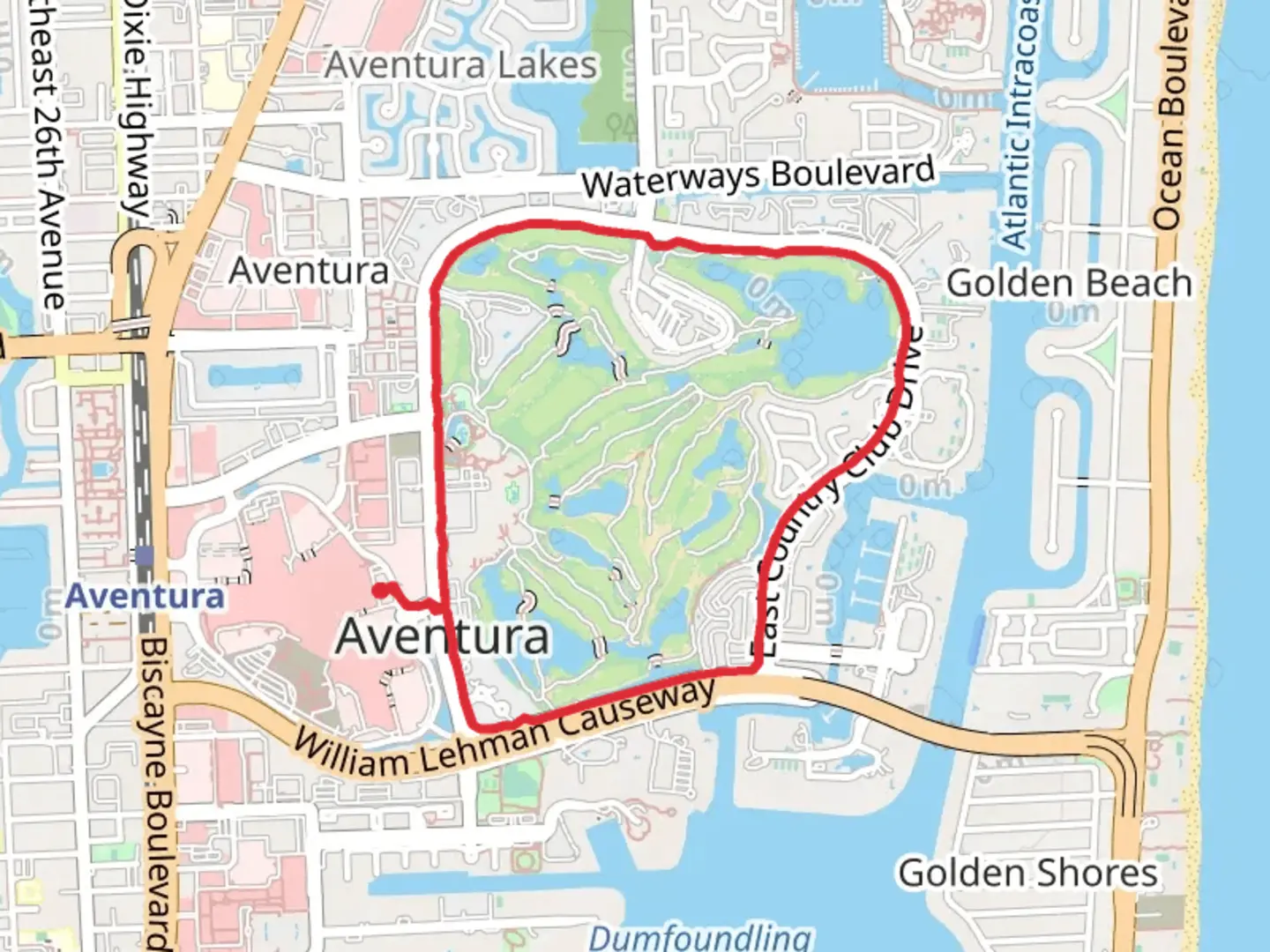 An image depicting the trail The Don Soffer Exercise Trail and its surrounding area.