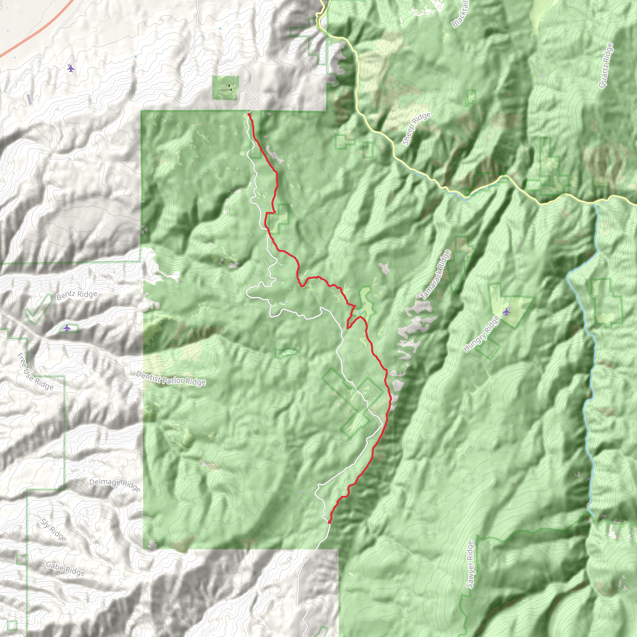 Lone Fir Hill via Ild Florence Road mobile static map