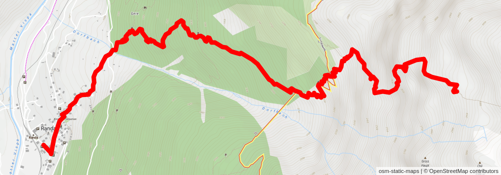 Hike to the Dom Hut Nr 62 stage 2 Map