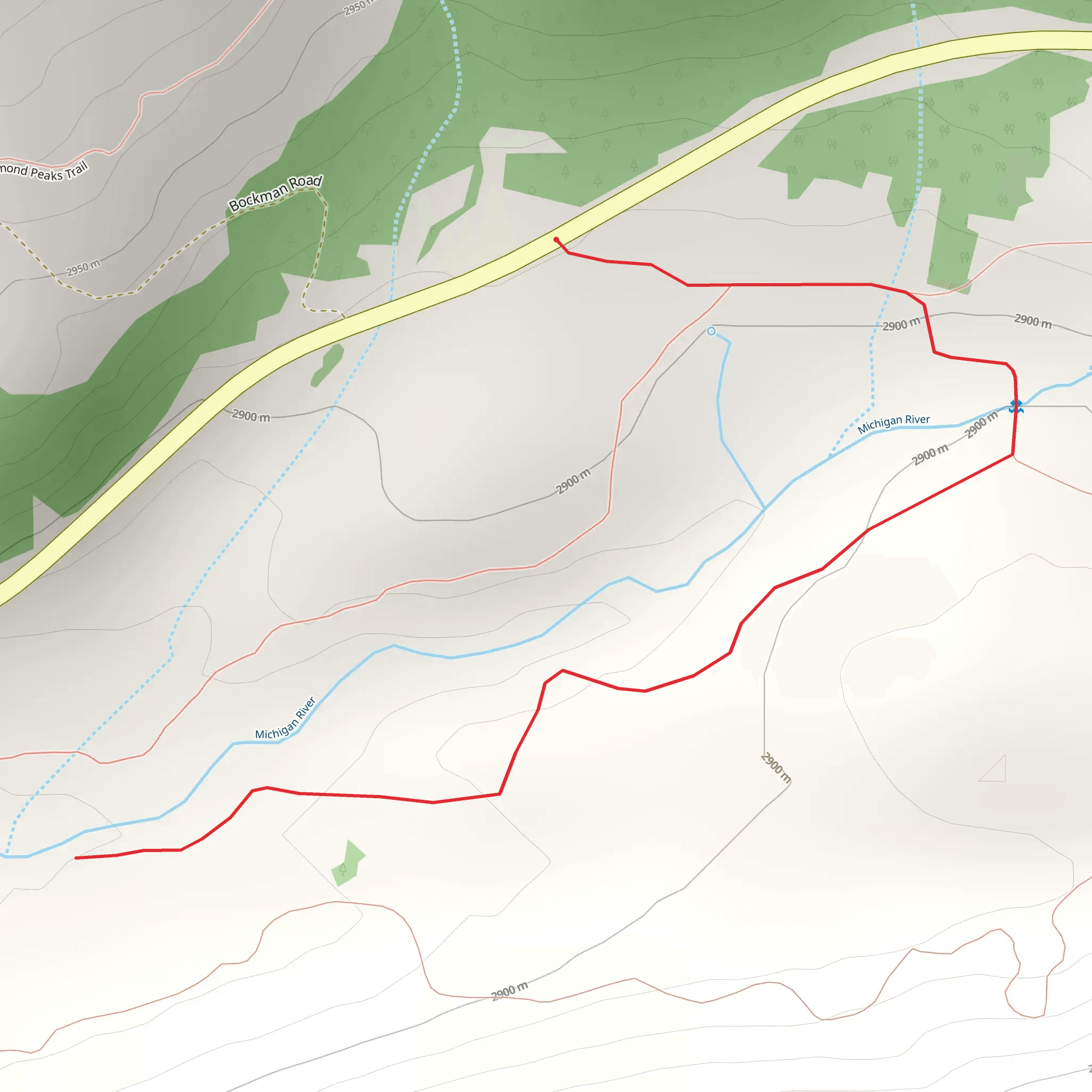 Michigan River from State Highway 14 mobile static map