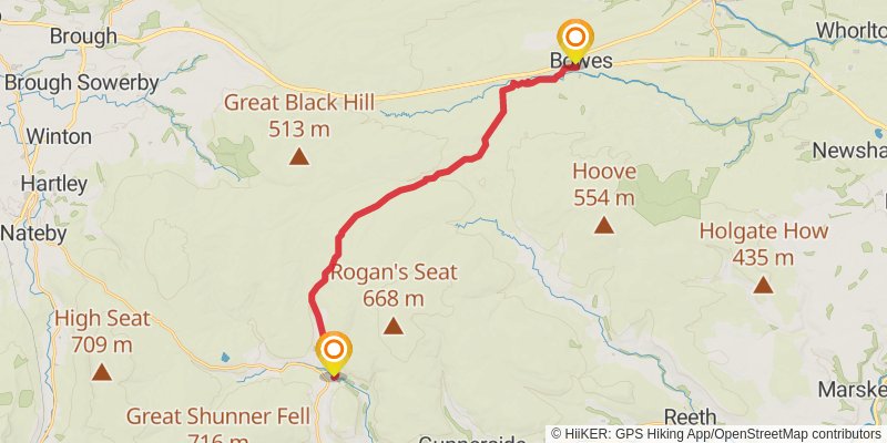 A Pennine Journey stage 5 Map