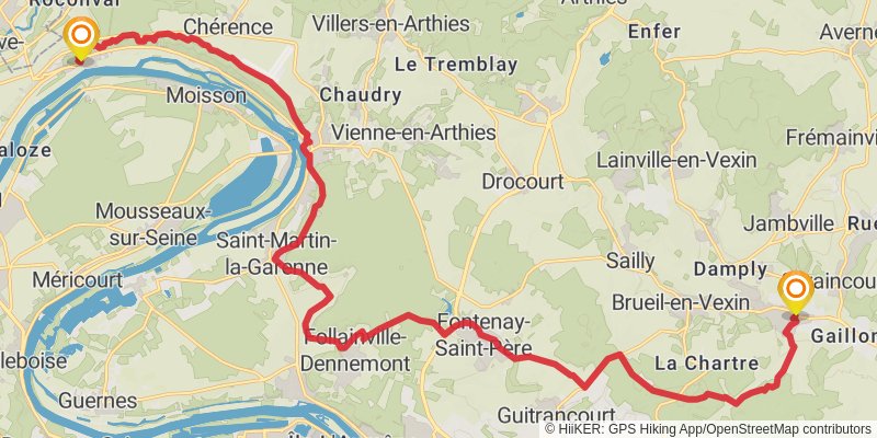 GR 2 - Sentier de la Seine stage 23 Map