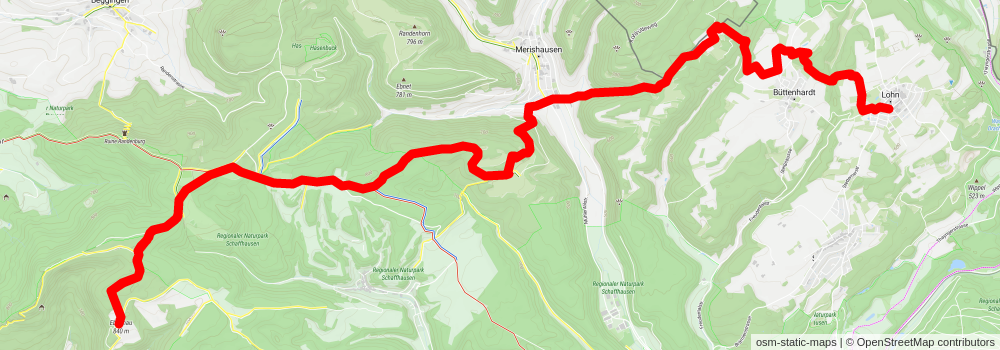 Klettgau-Rhein-Weg stage 2 Map