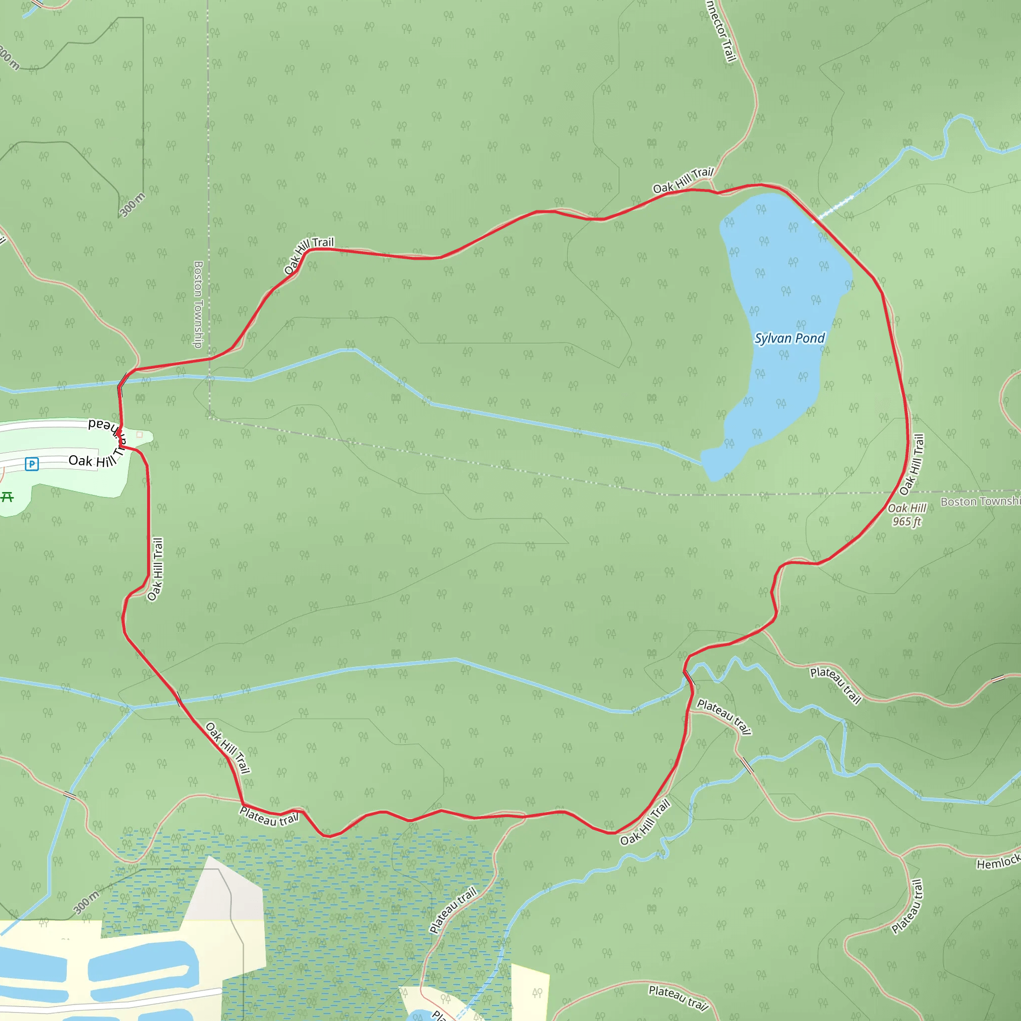 Oak Hill Trail mobile static map