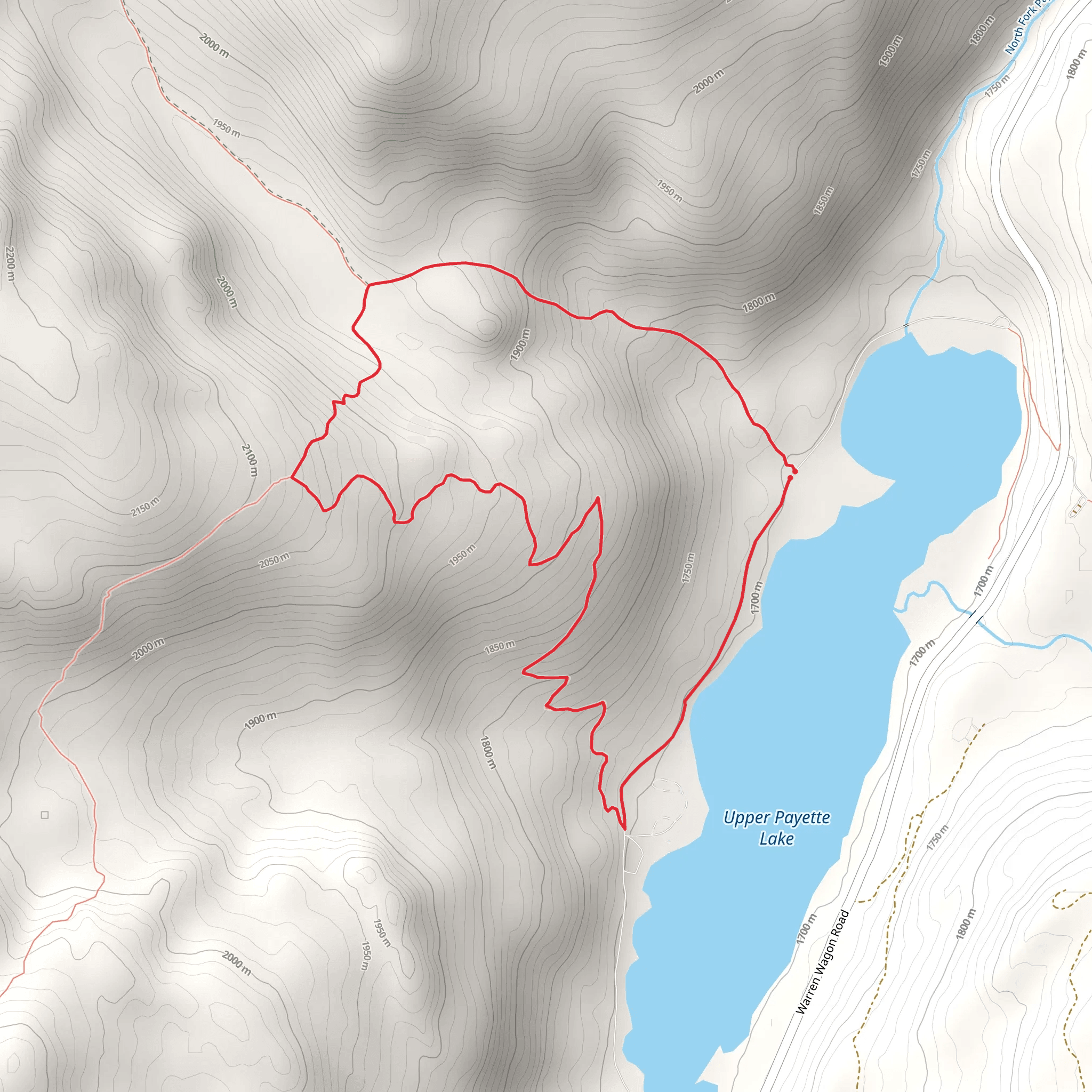 Deep Creek Trail and Upper Payette Lake Connector Loop mobile static map