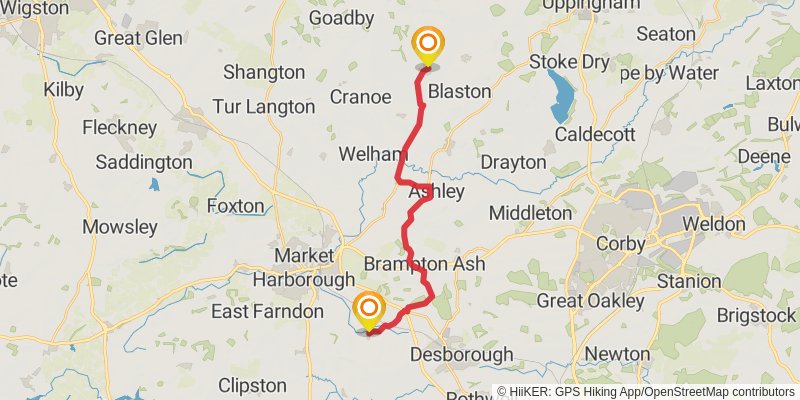 Boston to Abbotsbury via Macmillan Way stage 6 Map