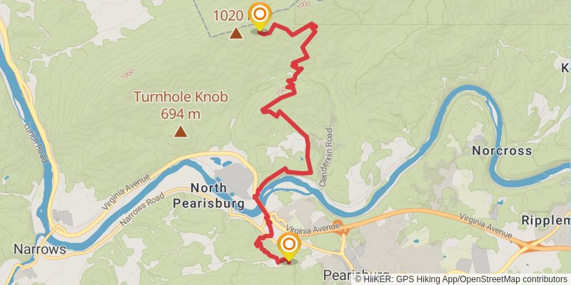 Appalachian Trail stage 67 Map