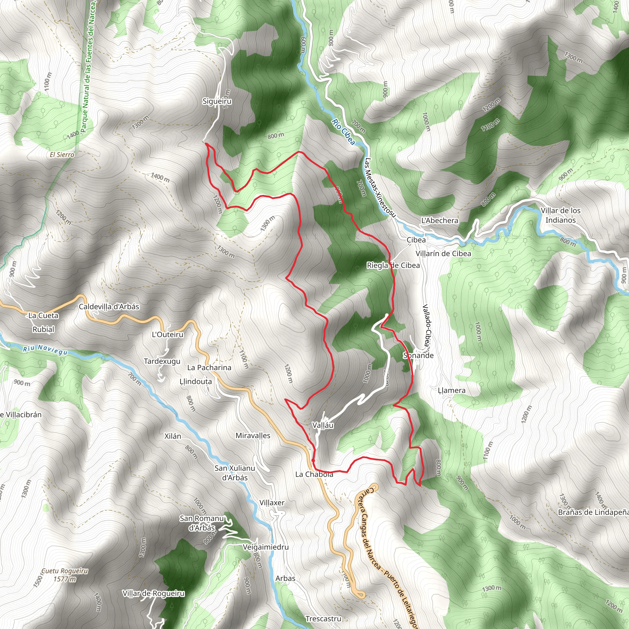 Cibea Valley Route mobile static map
