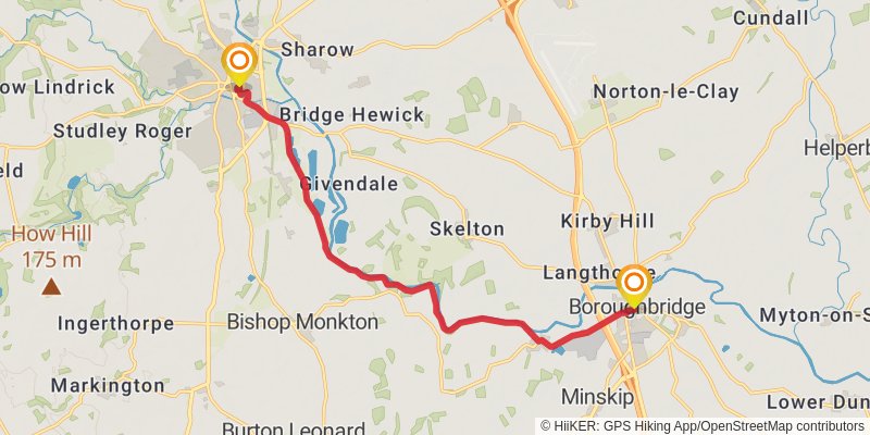 Yoredale Way stage 6 Map