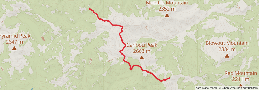 American Perimeter Trail - Rocky Mountains Primary stage 127 Map