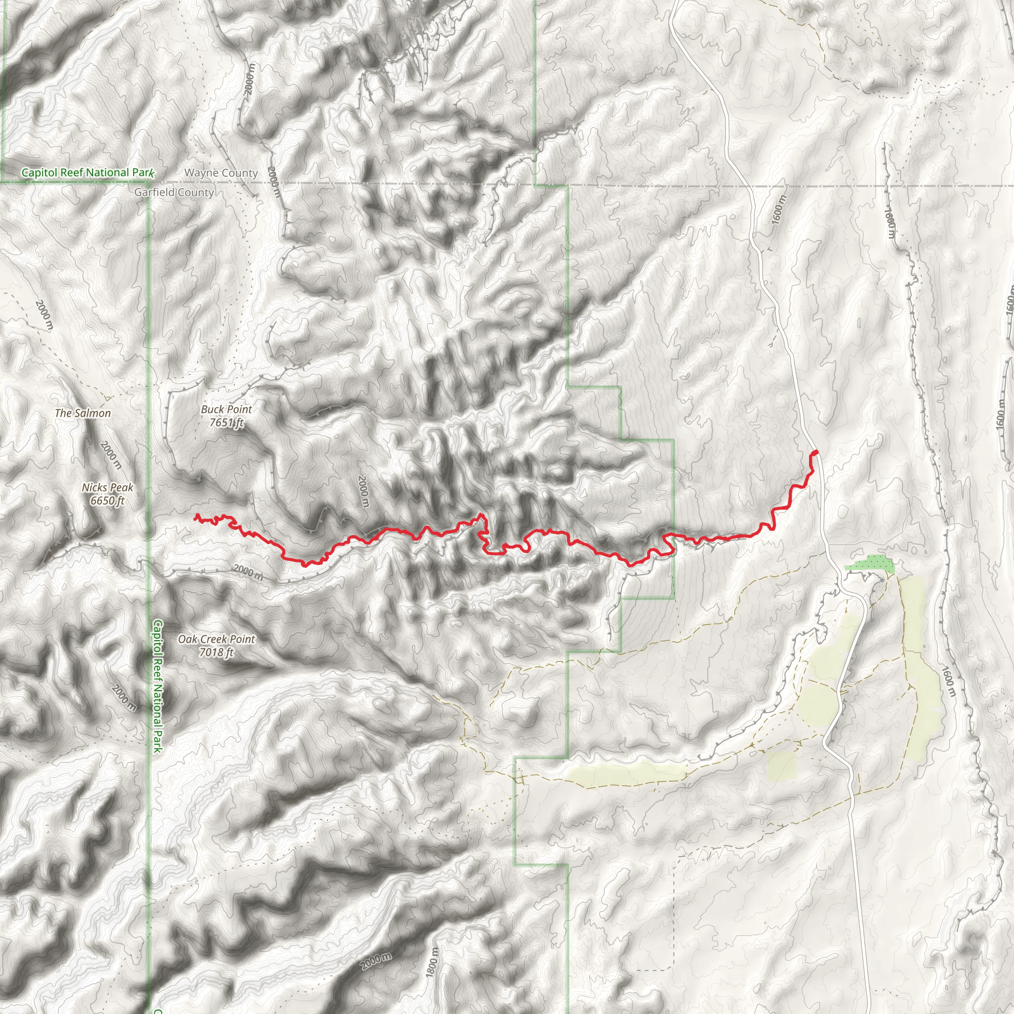 Sheets Gulch Trail mobile static map