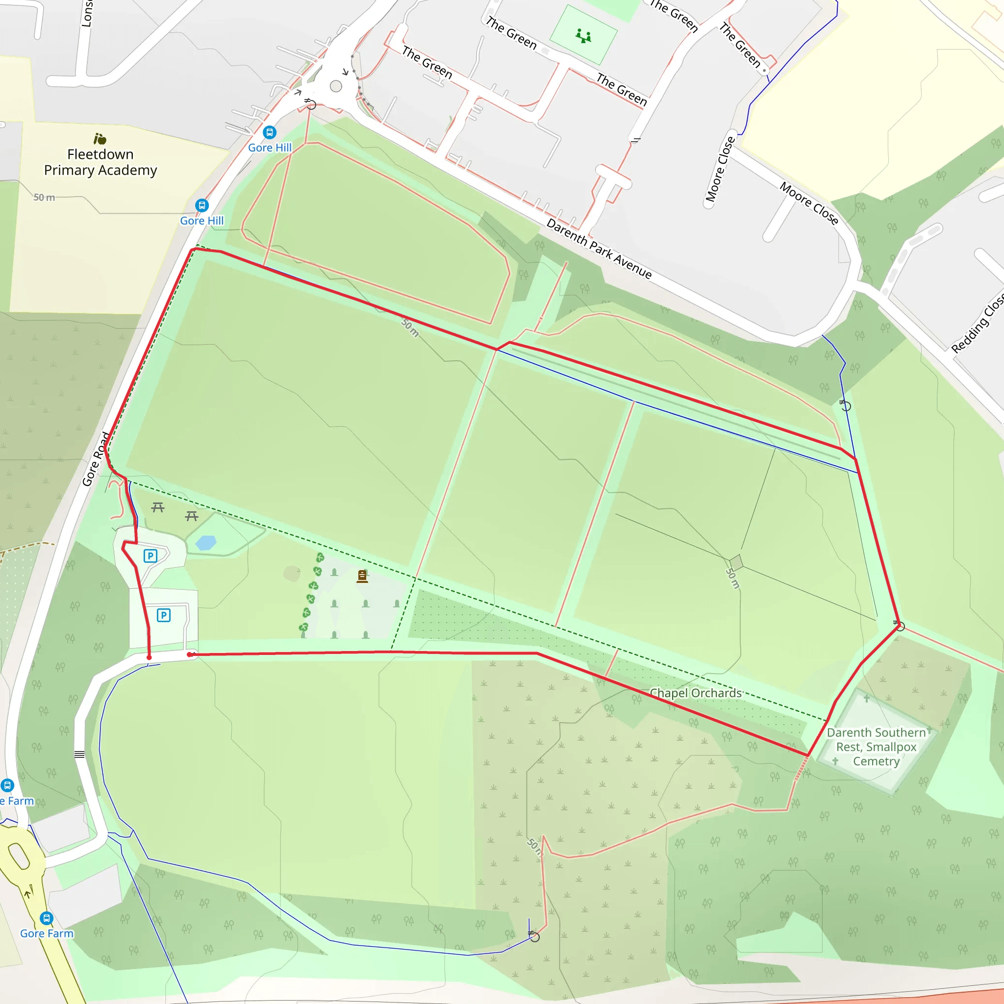 Darenth Country Park mobile static map
