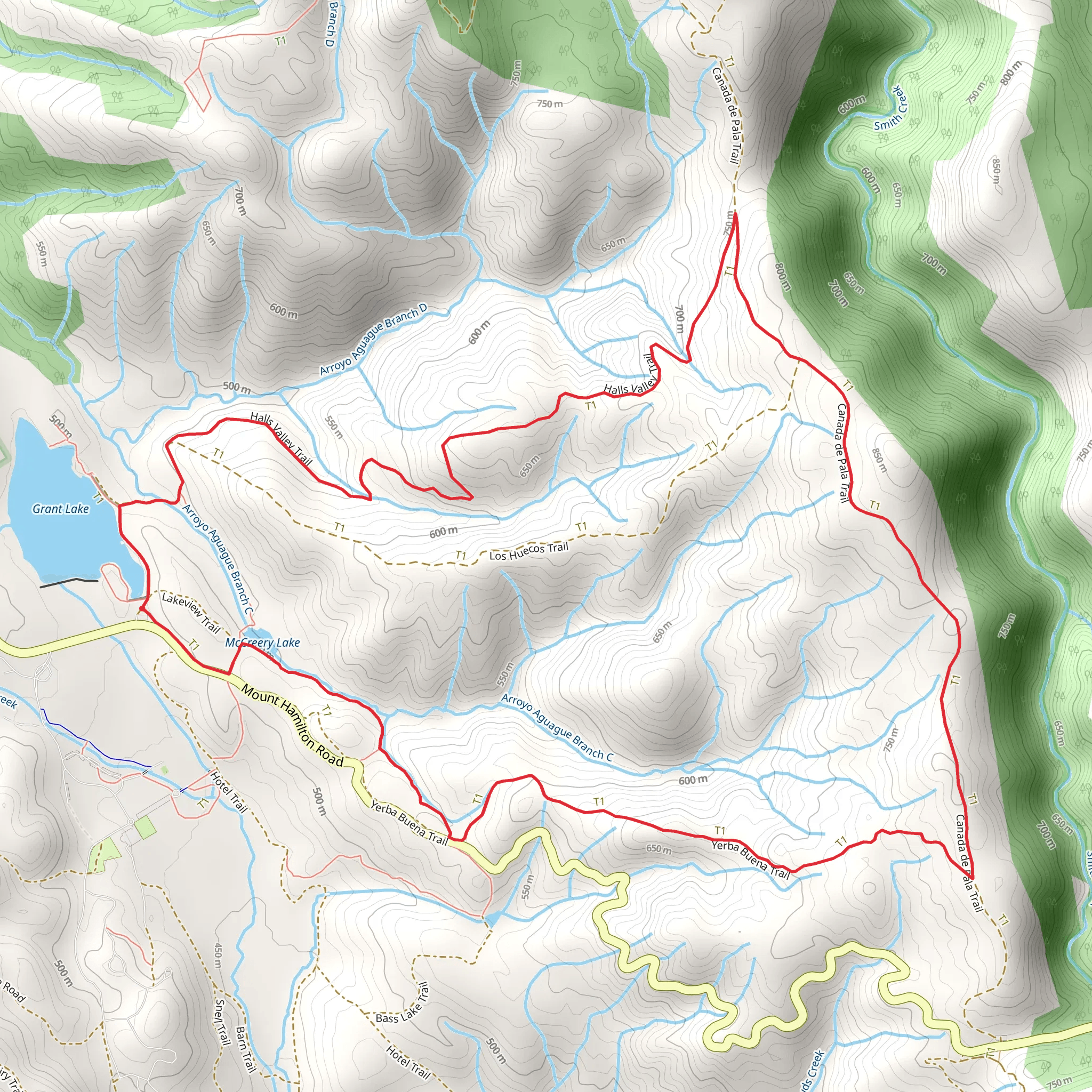 McCreery Lake Loop mobile static map