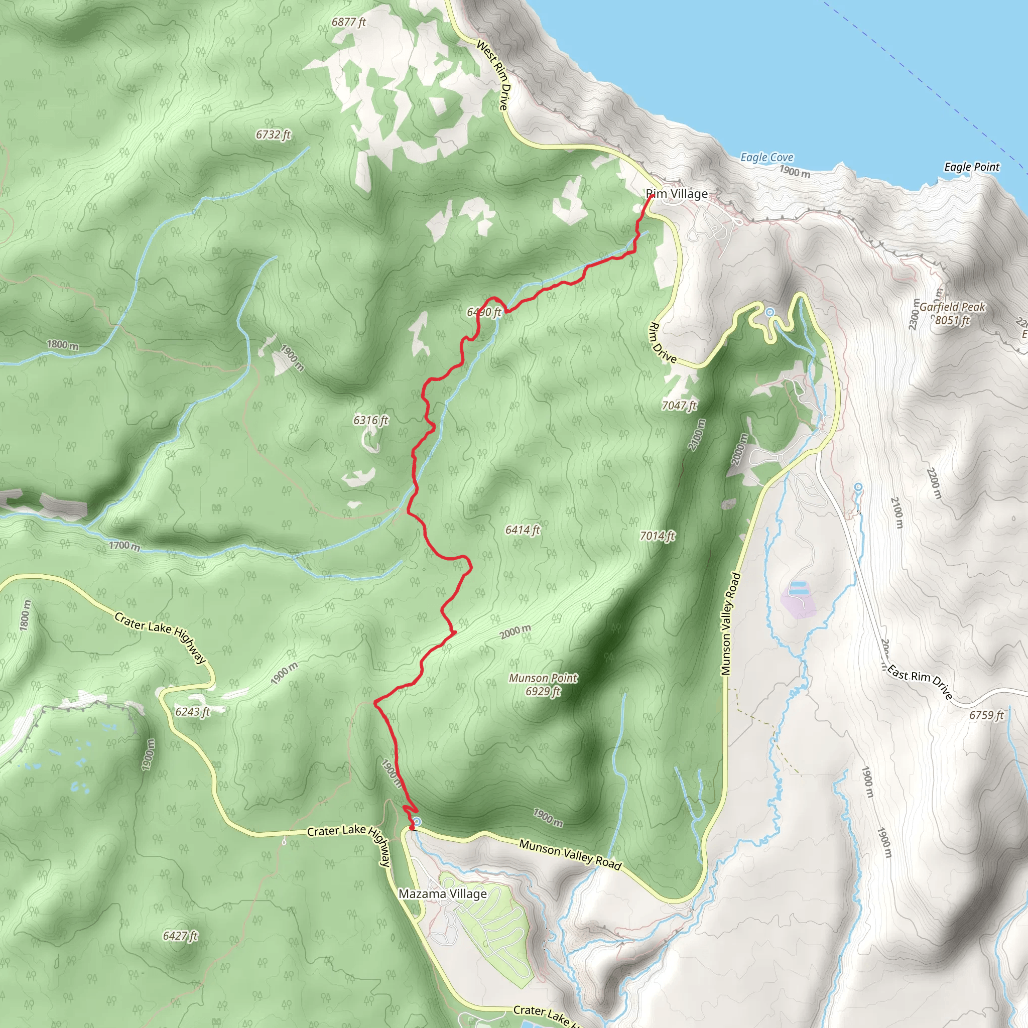 Dutton Creek via Pacific Crest Trail Alternate mobile static map