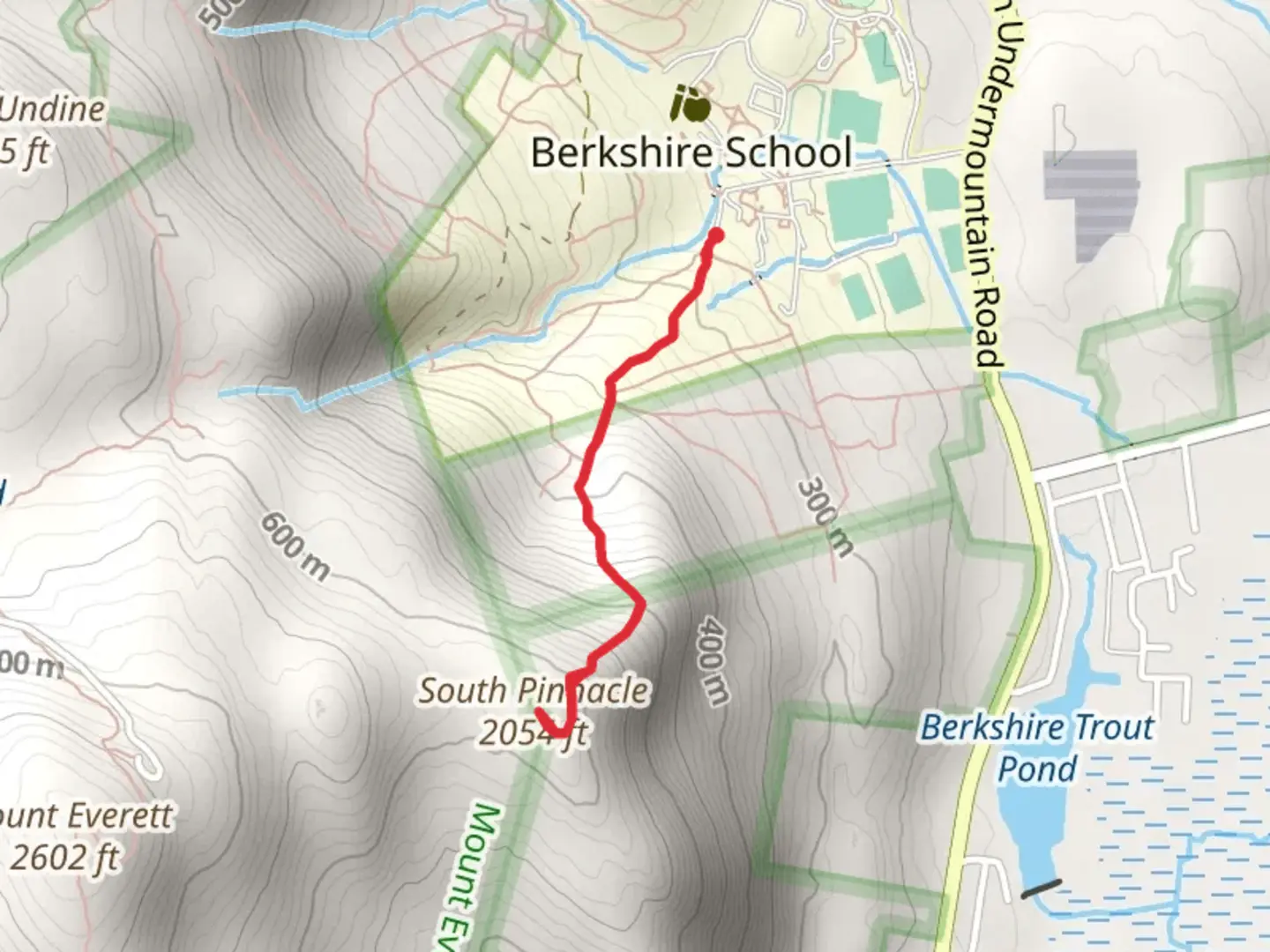 An image depicting the trail South Pinnacle via Dave Chapin Trail Out and Back and its surrounding area.
