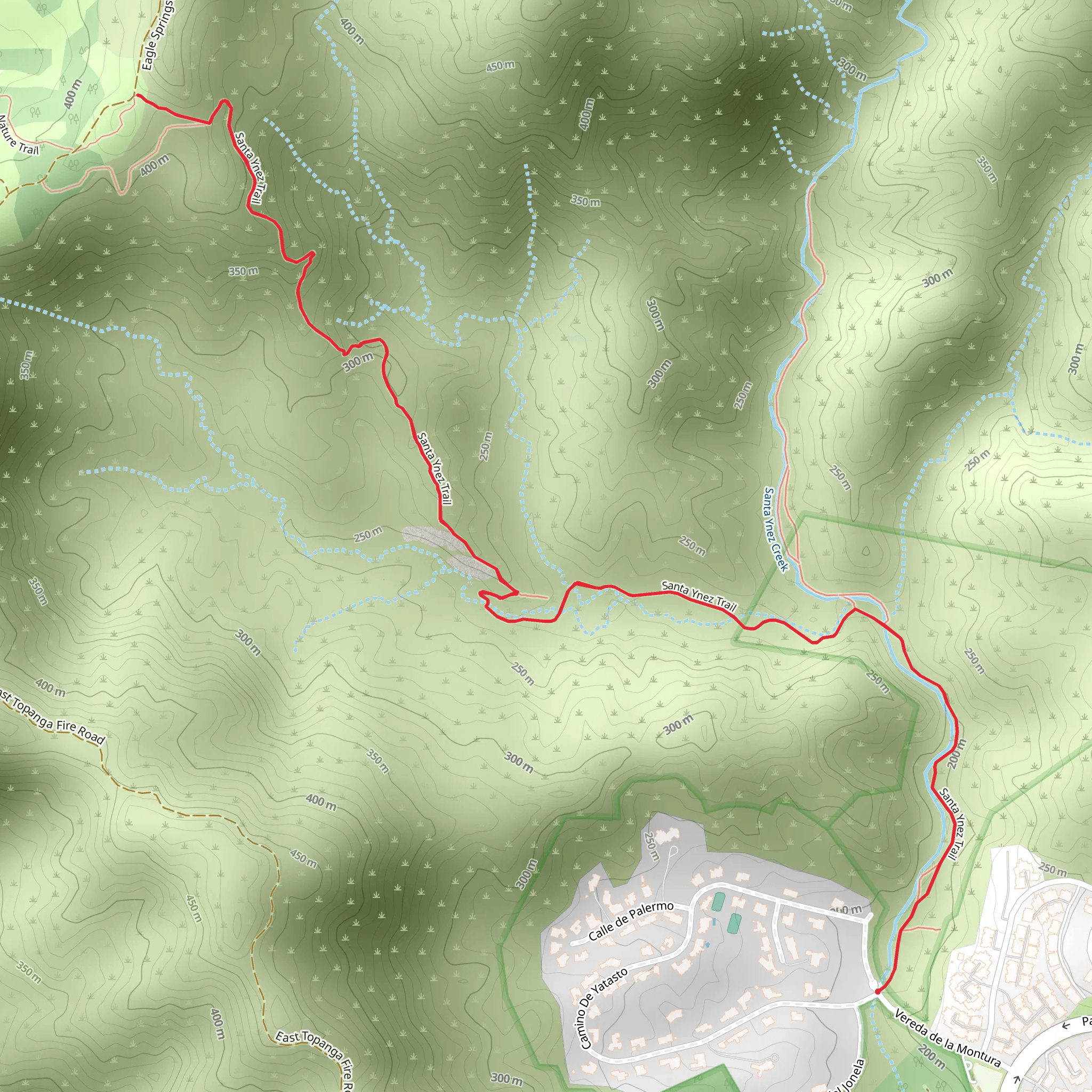 Santa Ynez Trail mobile static map