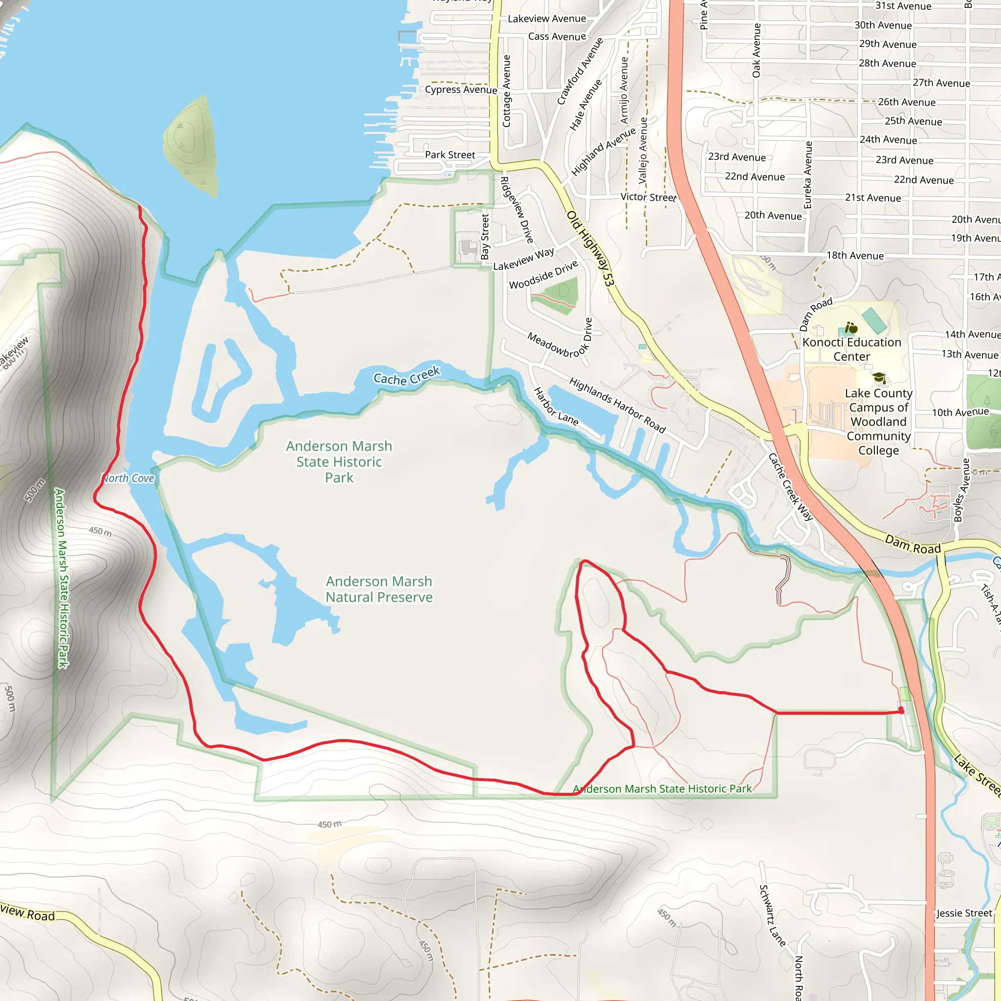 North Cove from North Road Anderson Ranch Parkway mobile static map