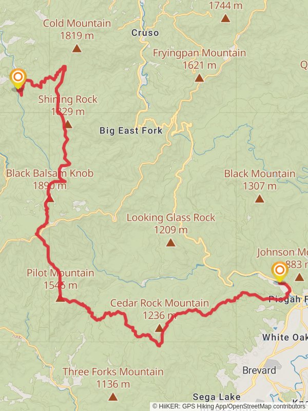 Art Loeb Trail mobile static map