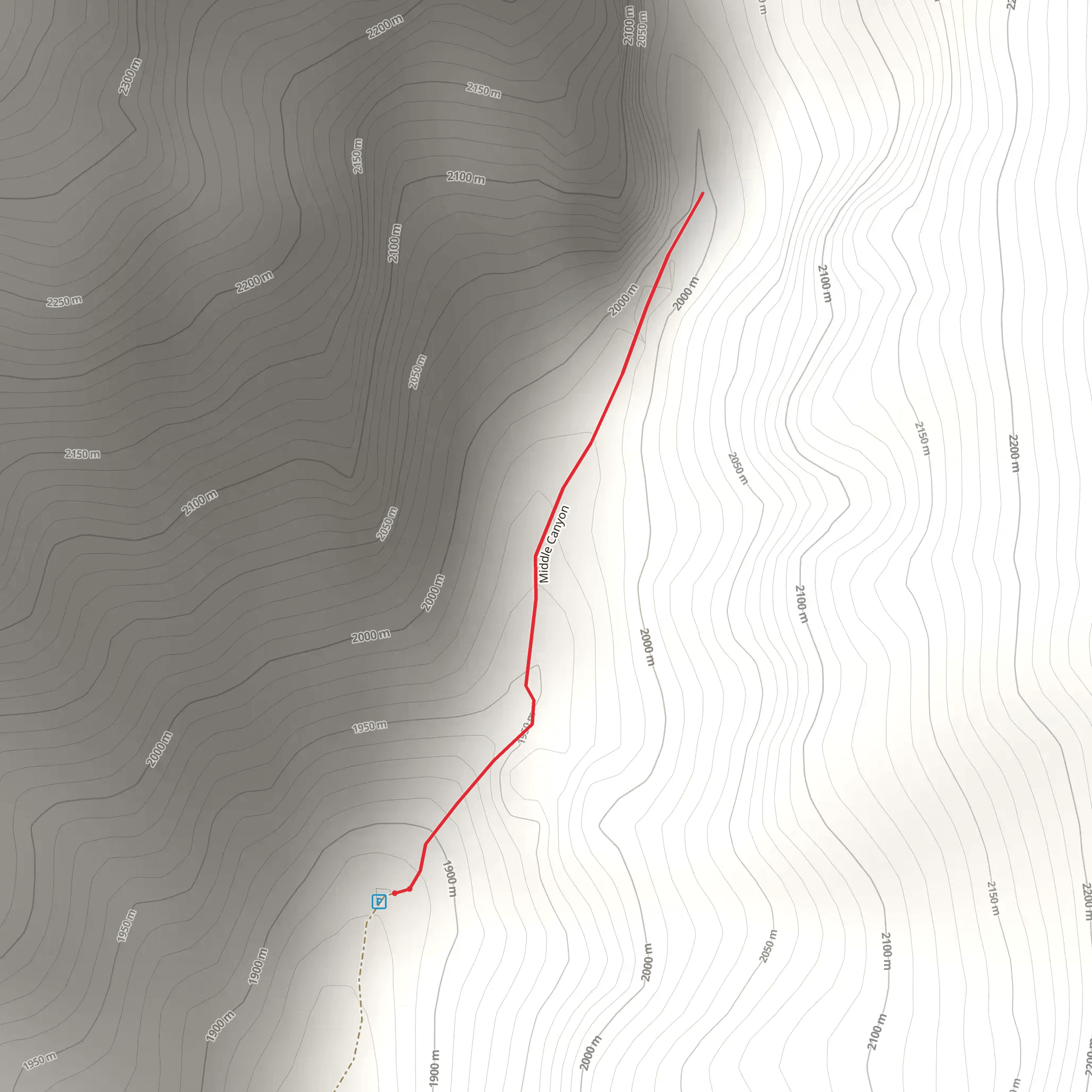 Middle Canyon mobile static map