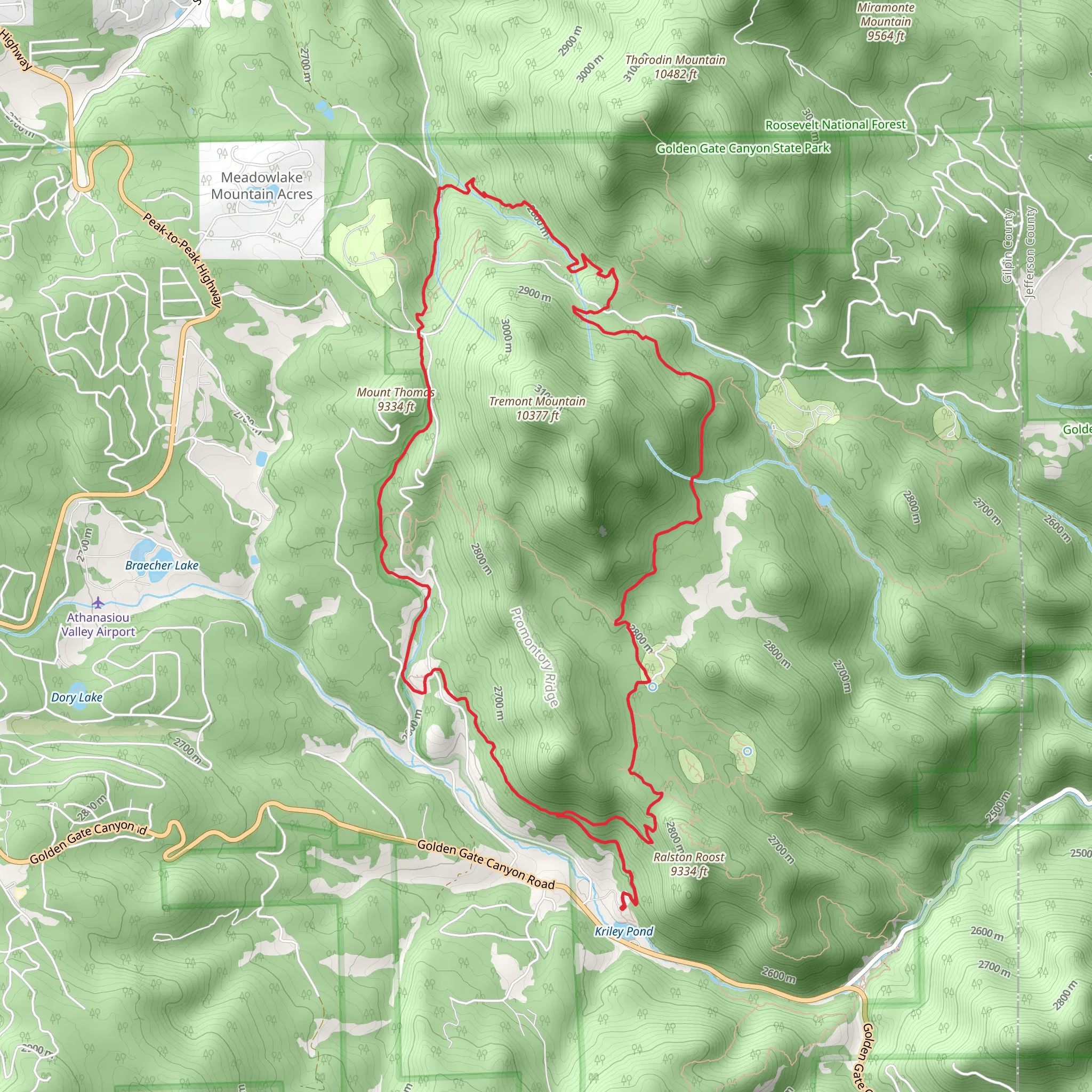 Upper Mule Deer and Mule Deer Loop Trail mobile static map