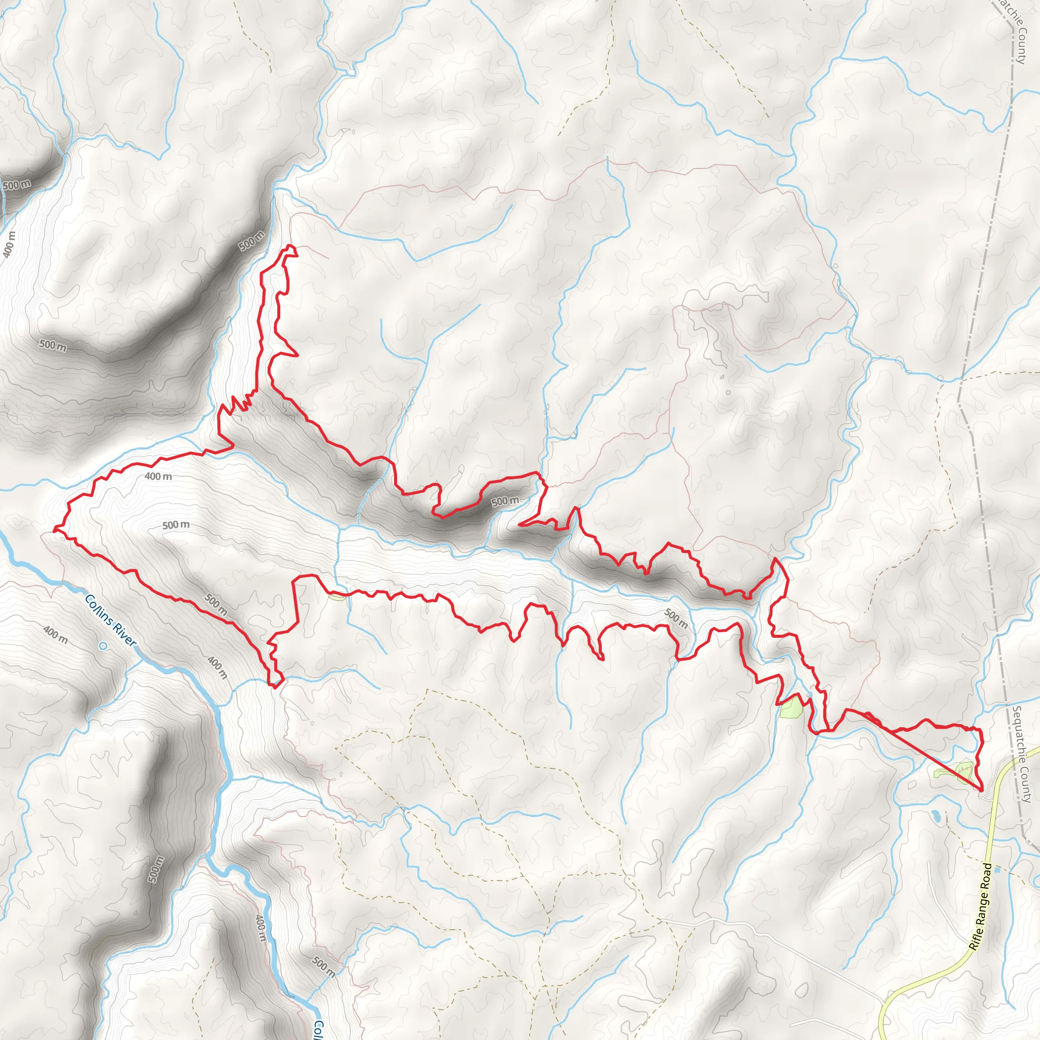 South Rim Trail and Savage Day Loop mobile static map