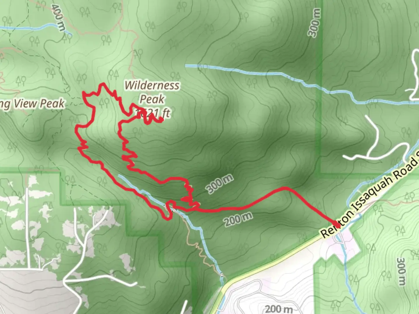An image depicting the trail Wilderness Peak Loop and its surrounding area.