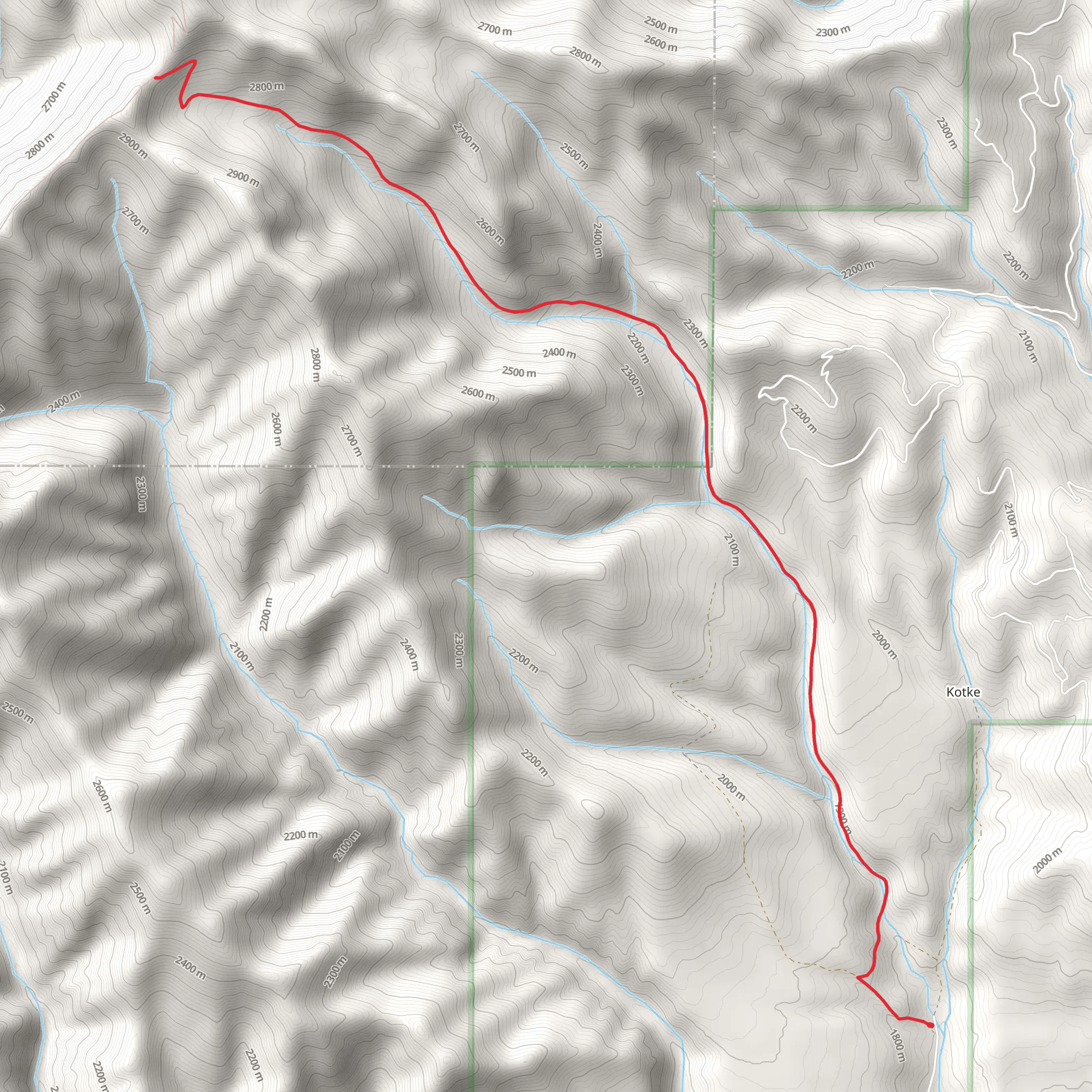Mill Fork Hyalite Trail mobile static map