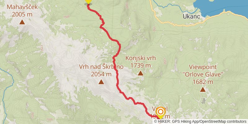 The Slovene Mountain Trail alt 6 Map