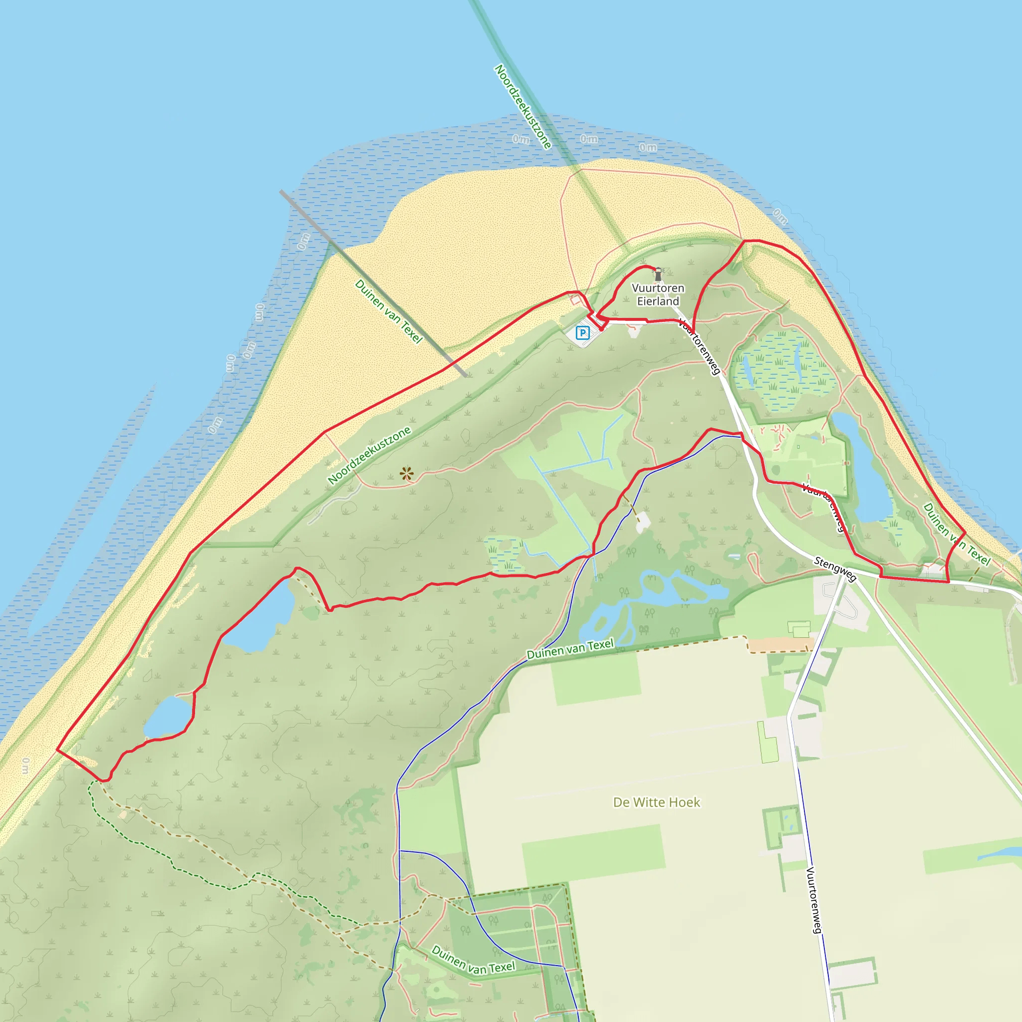Eierlandsche and De Robbenjager Loop mobile static map