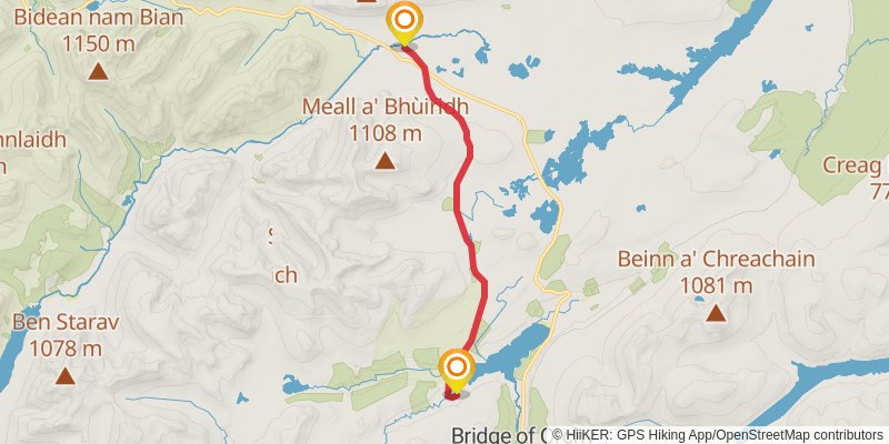 West Highland Way stage 6 Map